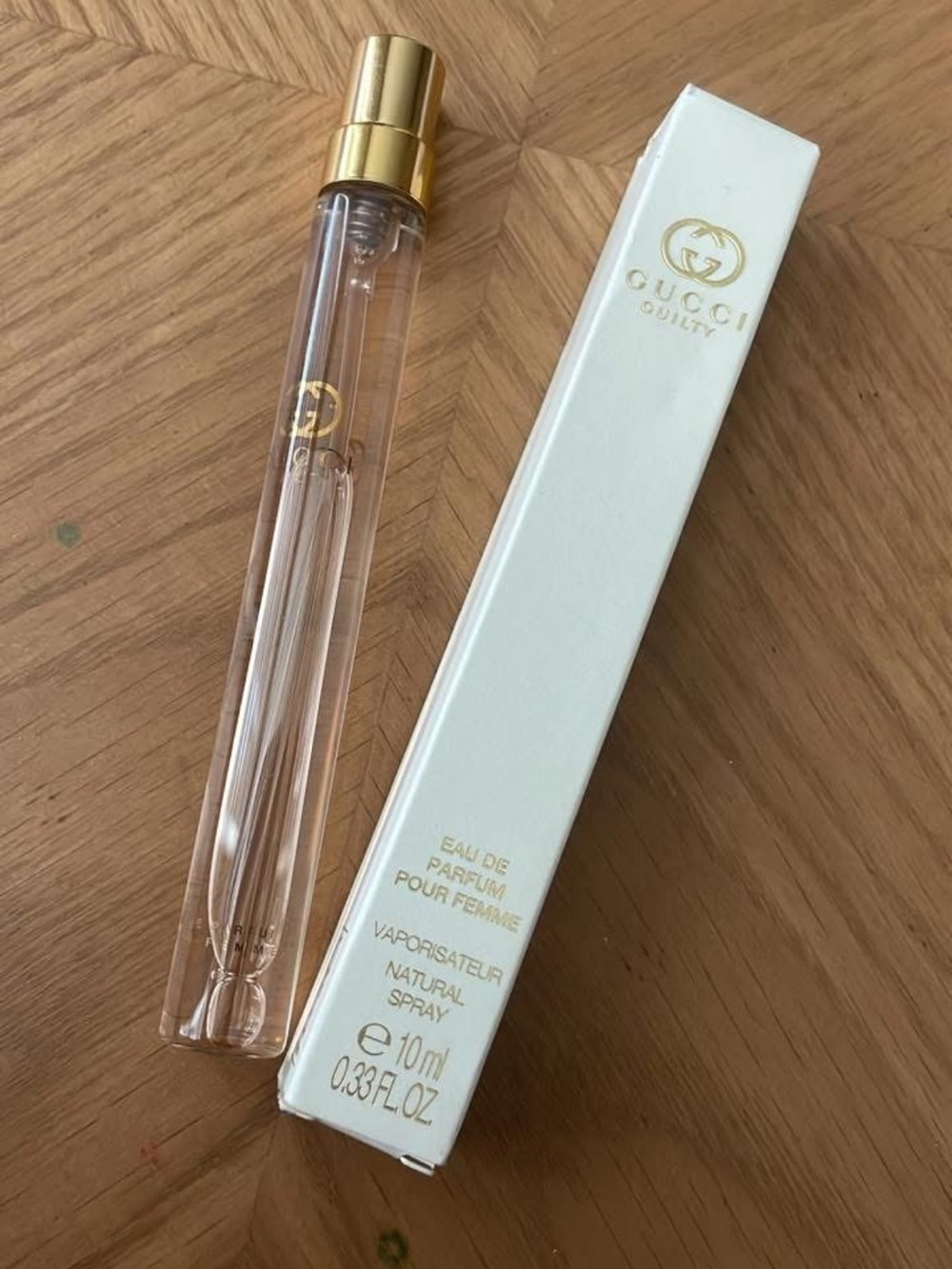 Gucci Travel Spray in Pink and Gold